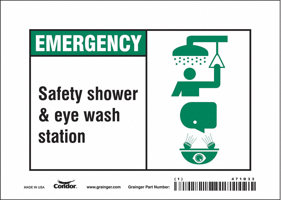 Safety Sign 5 in x 7 in Vinyl