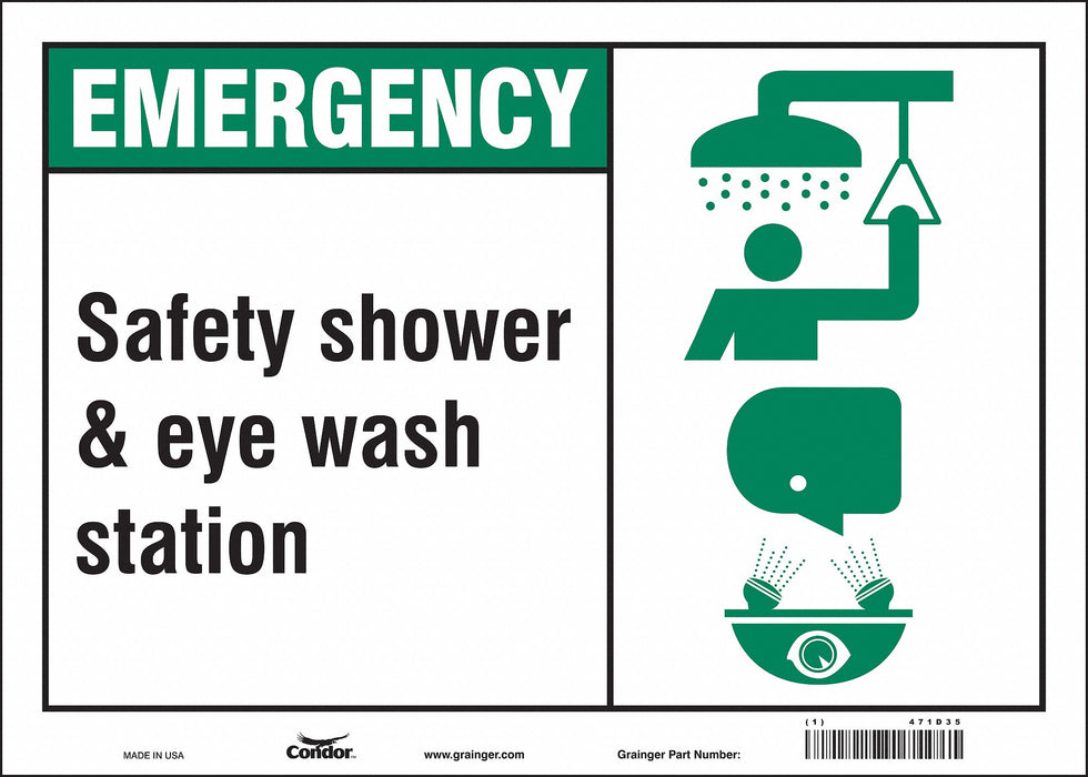 Safety Sign 10 in x 14 in Vinyl