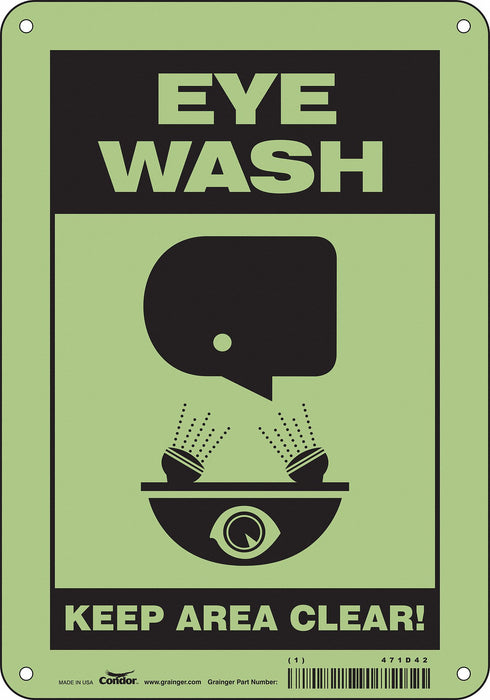 Safety Sign 10 in x 7 in Polyethylene