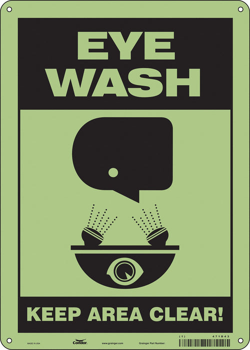 Safety Sign 14 in x 10 in Polyethylene