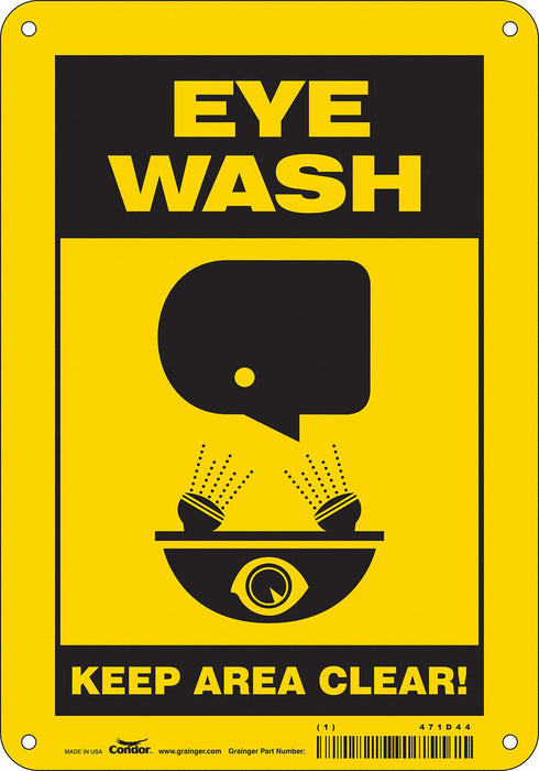 Safety Sign 10 in x 7 in Polyethylene