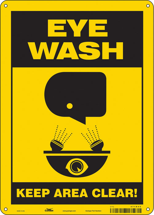 Safety Sign 14 in x 10 in Polyethylene