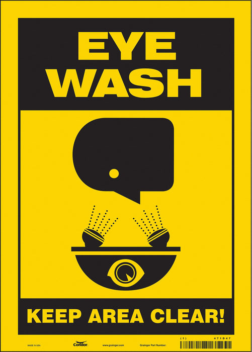 Safety Sign 14 in x 10 in Vinyl