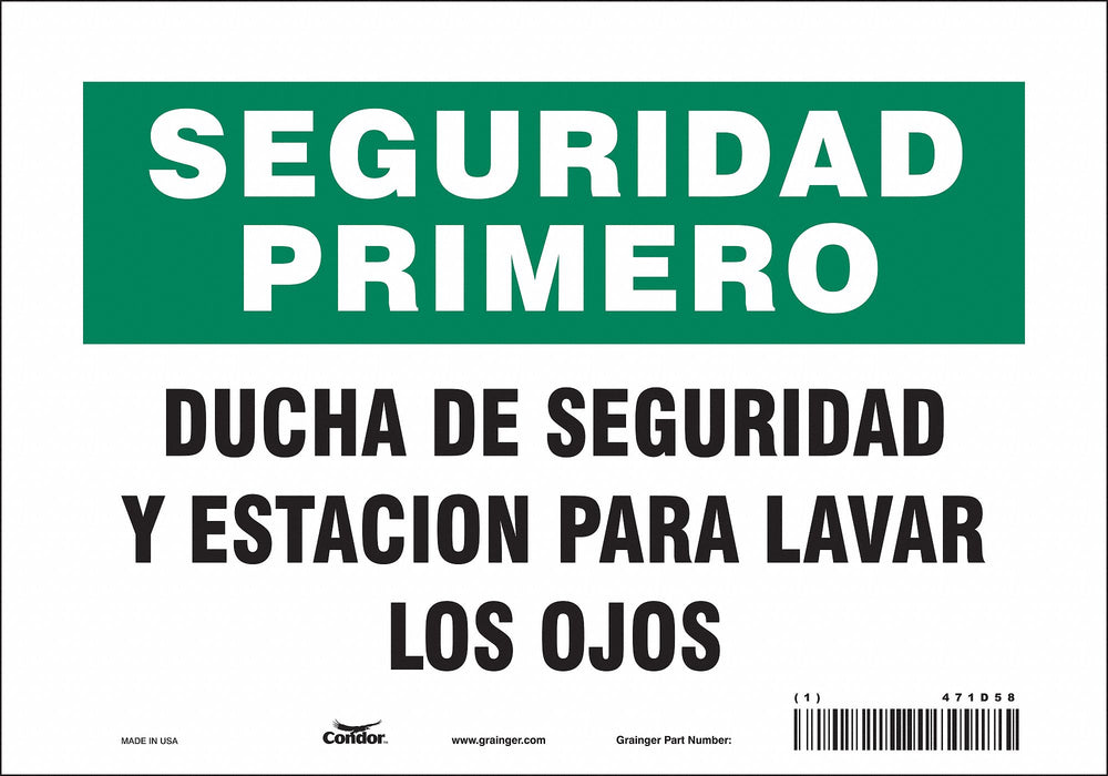 Safety Sign 7 in x 10 in Vinyl