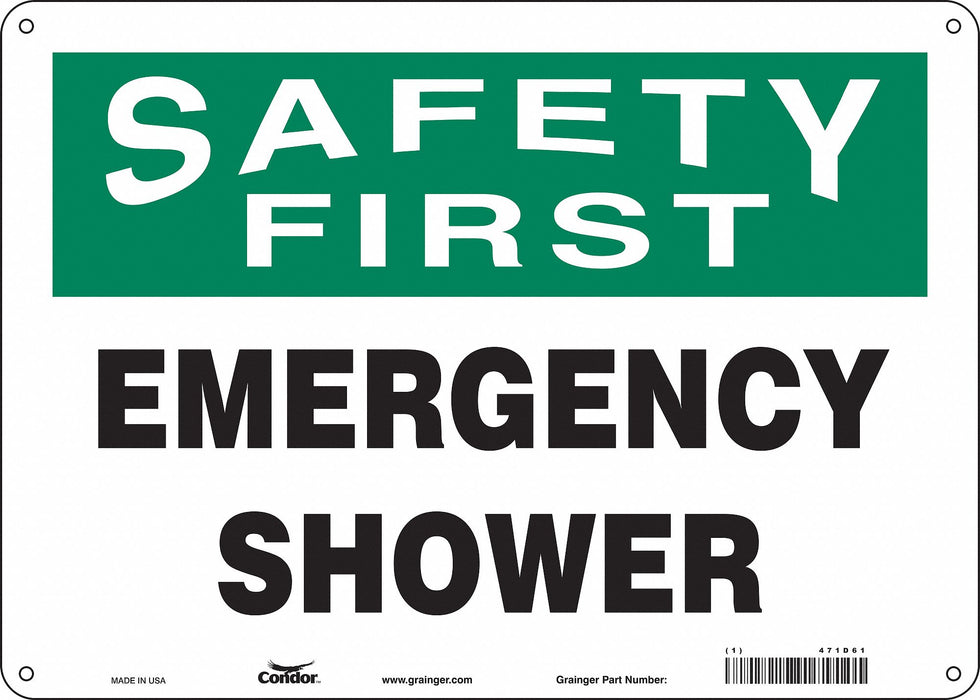Safety Sign 10 in x 14 in Aluminum