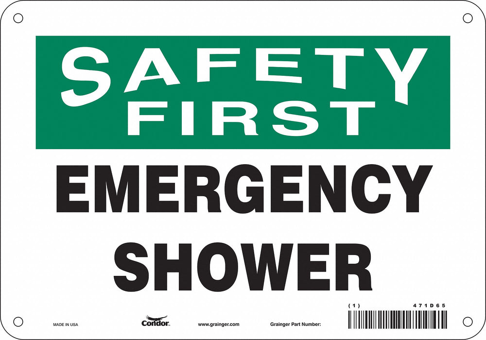 Safety Sign 7 in x 10 in Polyethylene