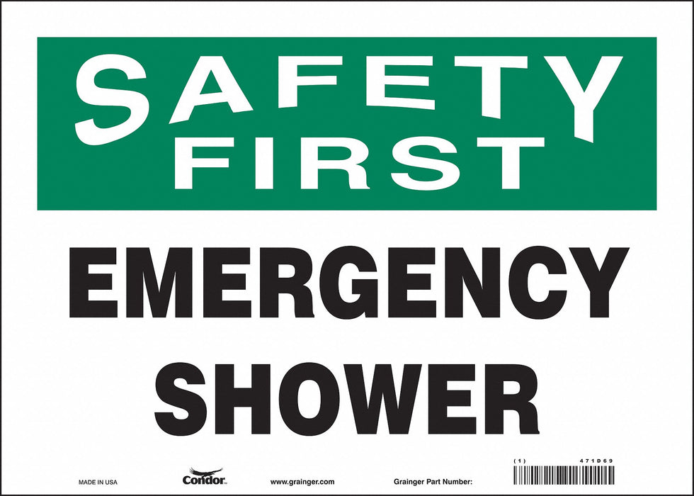Safety Sign 10 in x 14 in Vinyl