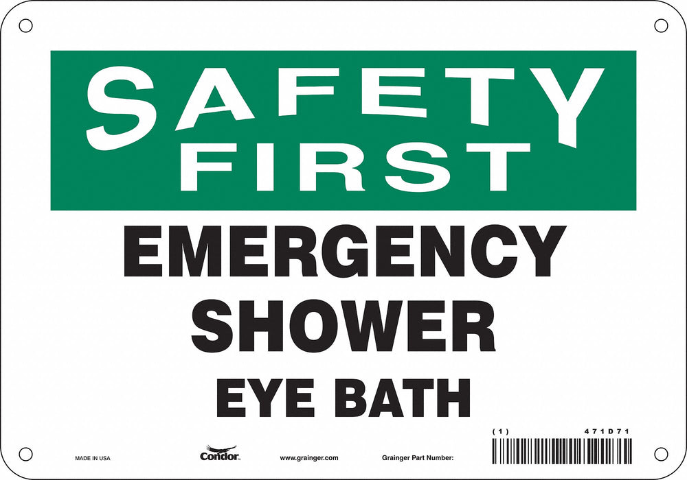 Safety Sign 7 in x 10 in Aluminum