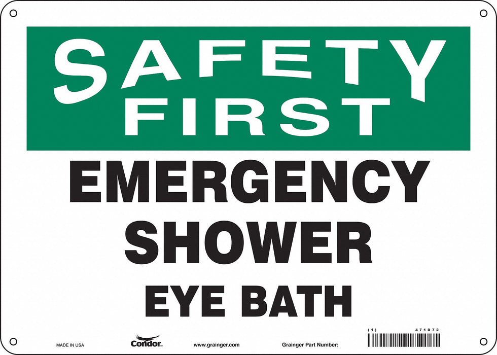 Safety Sign 10 in x 14 in Aluminum