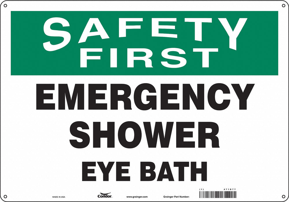 Safety Sign 14 in x 20 in Polyethylene