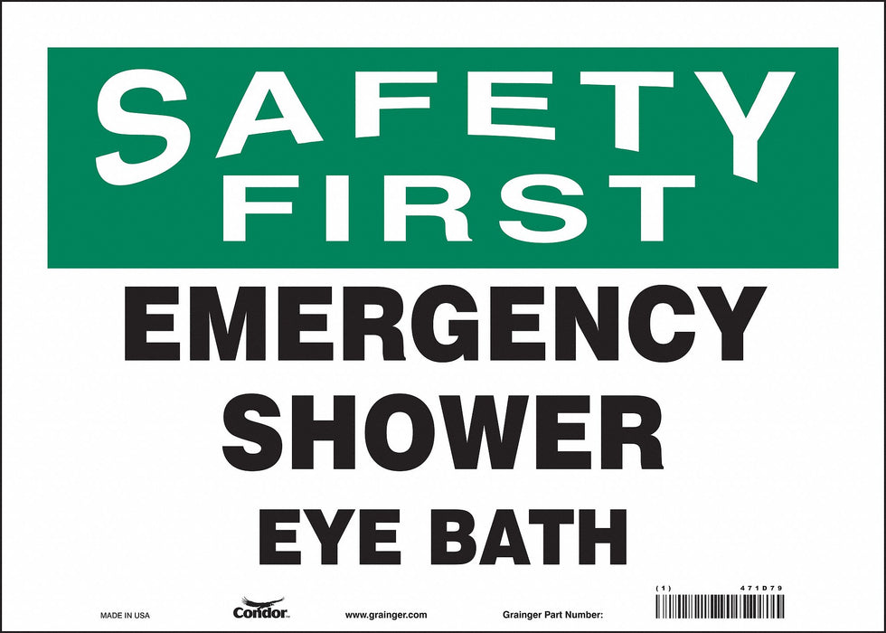 Safety Sign 10 in x 14 in Vinyl