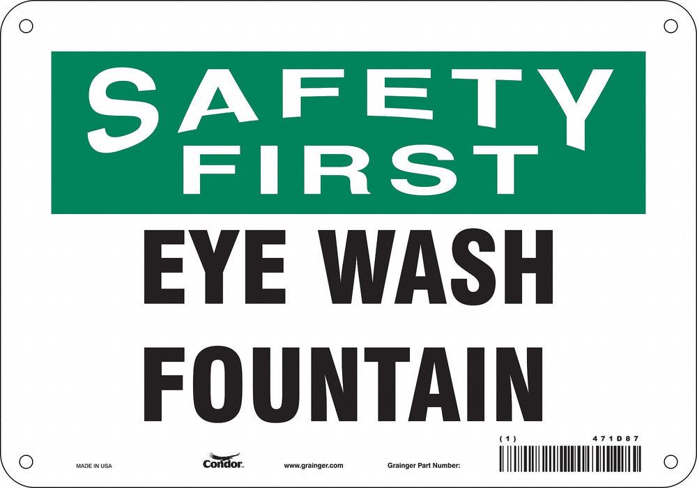 Safety Sign 7 in x 10 in Aluminum