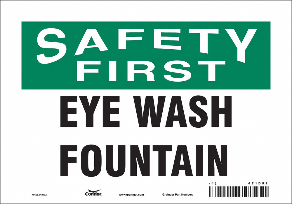 Safety Sign 7 in x 10 in Vinyl