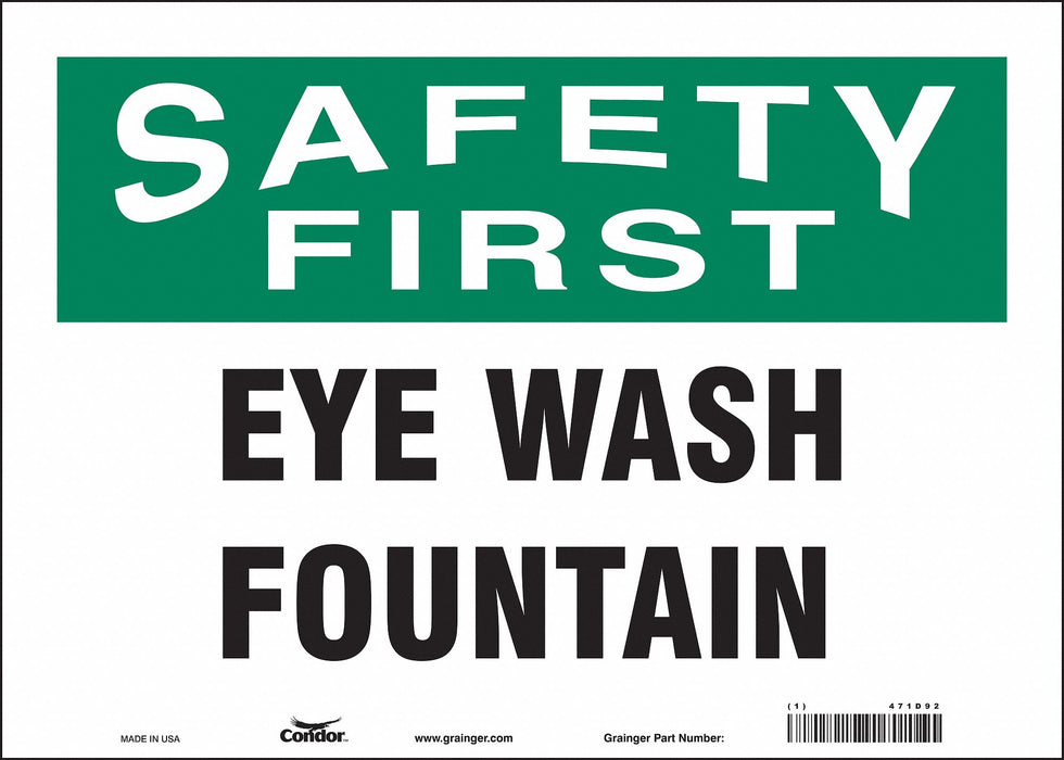 Safety Sign 10 in x 14 in Vinyl