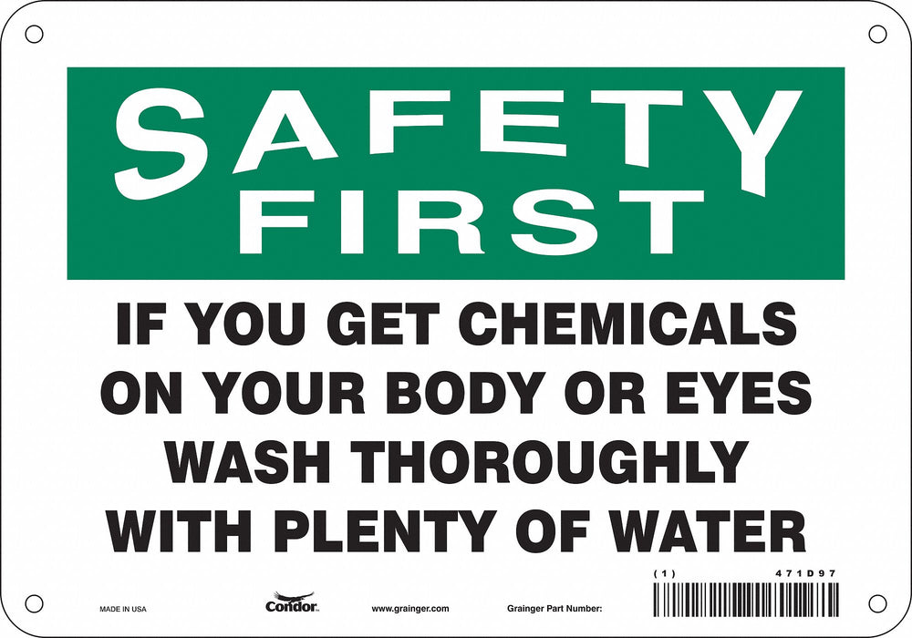 Safety Sign 7 inx10 in Polyethylene