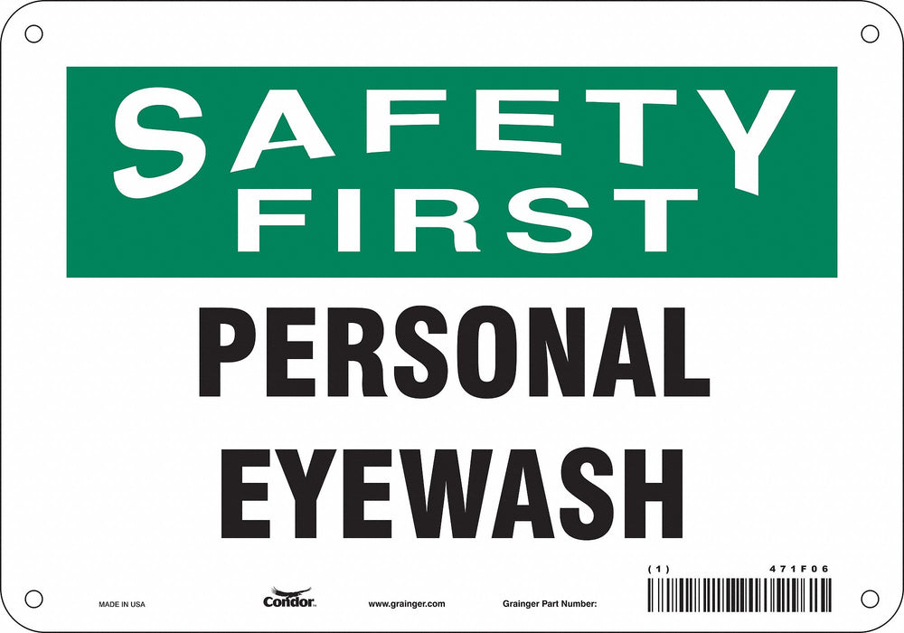 Safety Sign 7 in x 10 in Polyethylene