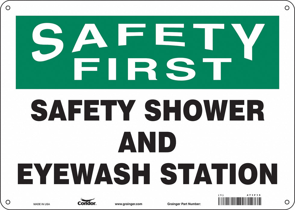Safety Sign 10 in x 14 in Polyethylene