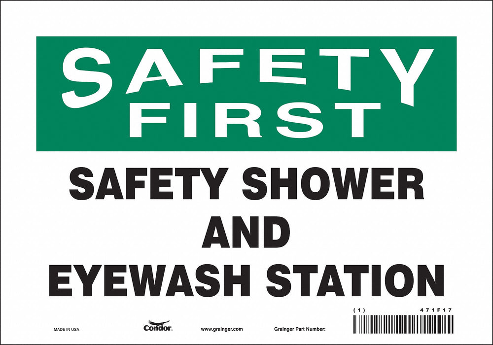 Safety Sign 7 in x 10 in Vinyl