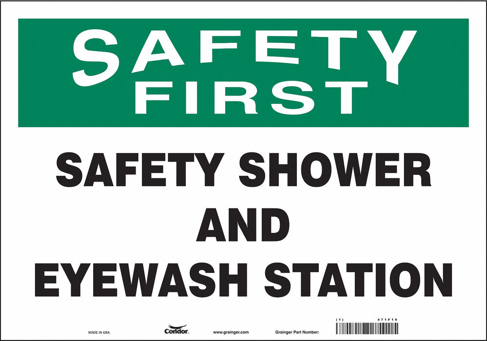 Safety Sign 14 in x 20 in Vinyl