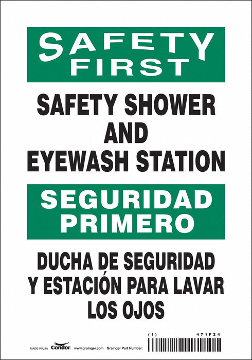 Safety Sign 10 in x 7 in Vinyl