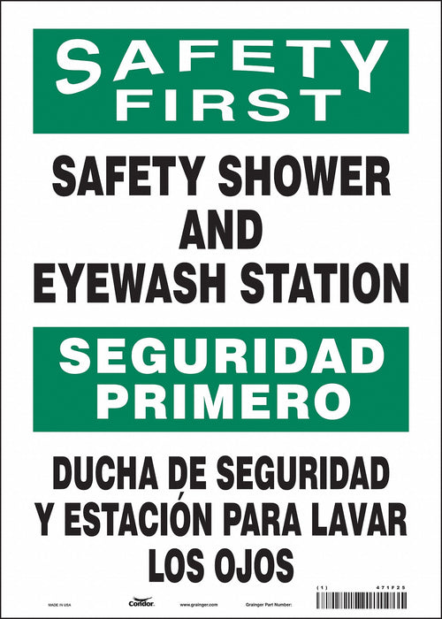 Safety Sign 14 in x 10 in Vinyl