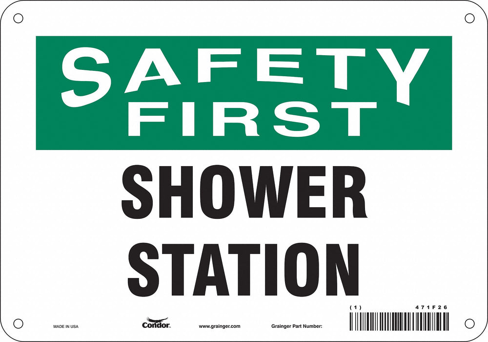 Safety Sign 7 in x 10 in Aluminum