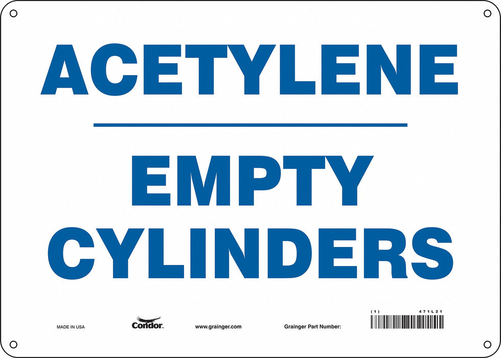Safety Sign 10 inx14 in Polyethylene