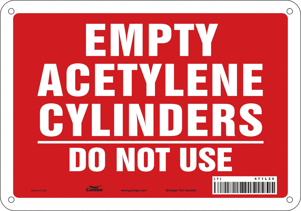 Safety Sign 7 in x 10 in Aluminum