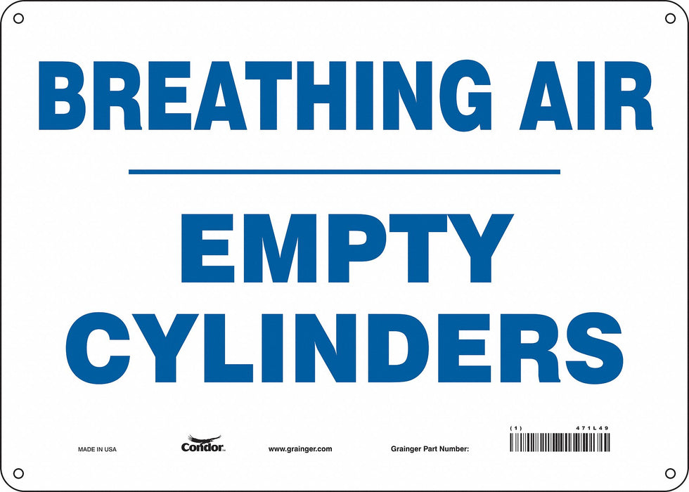 Safety Sign 10 inx14 in Aluminum