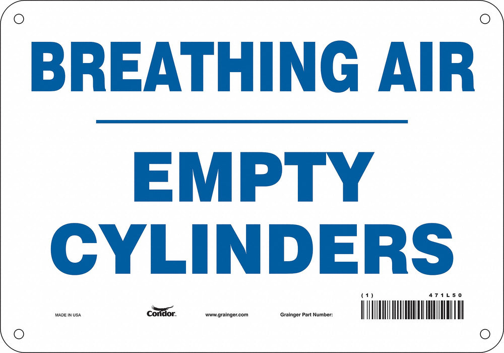 Safety Sign 7 inx10 in Polyethylene