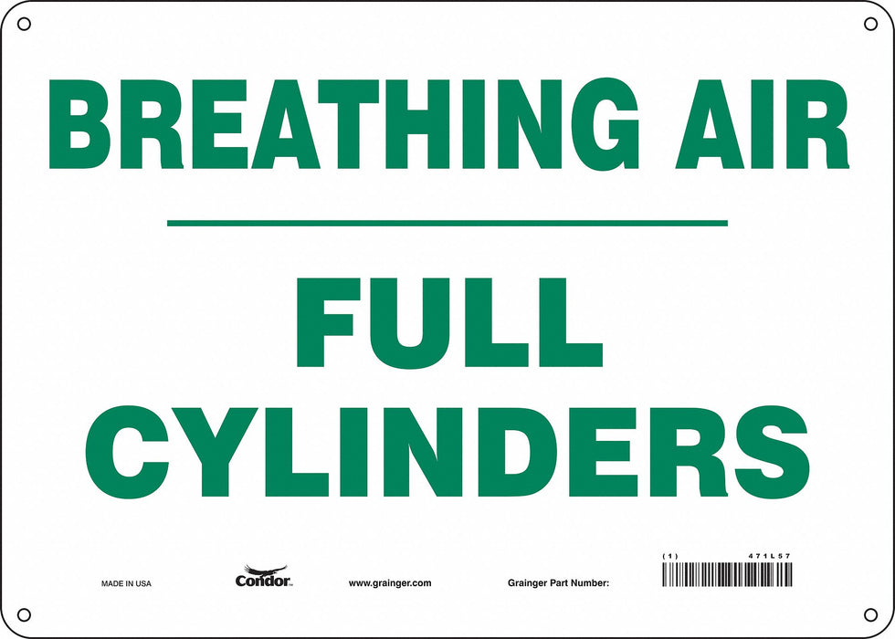 Safety Sign 10 in x 14 in Polyethylene