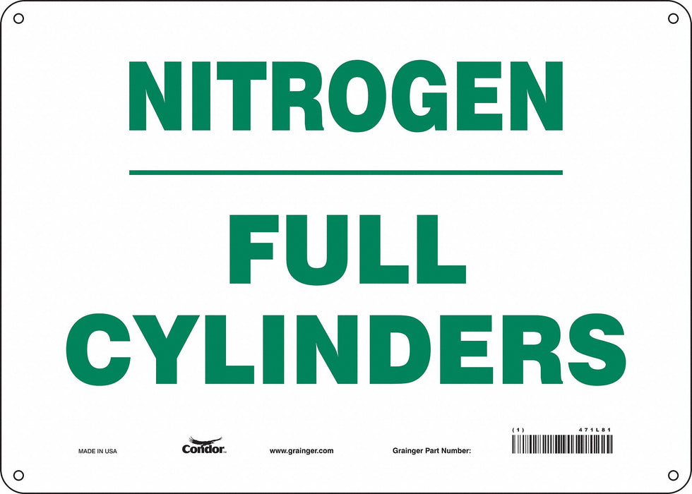 Safety Sign 10 inx14 in Polyethylene