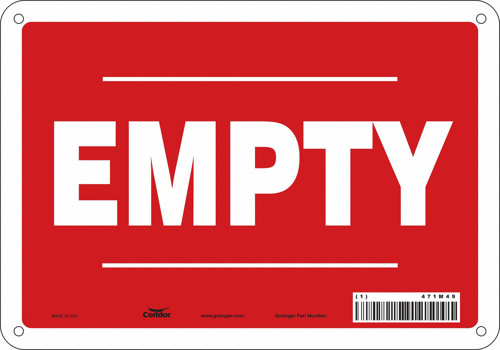 Safety Sign 7 inx10 in Polyethylene