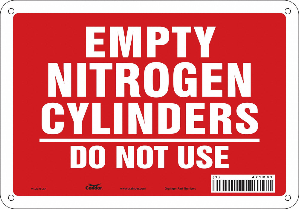 Safety Sign 7 inx10 in Polyethylene