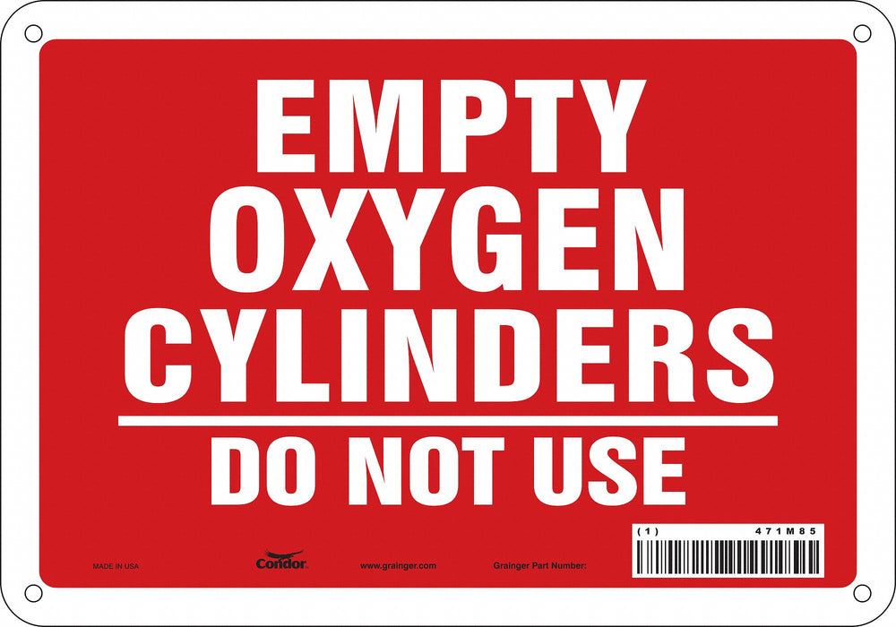 J8590 Safety Sign 7 in x 10 in Aluminum