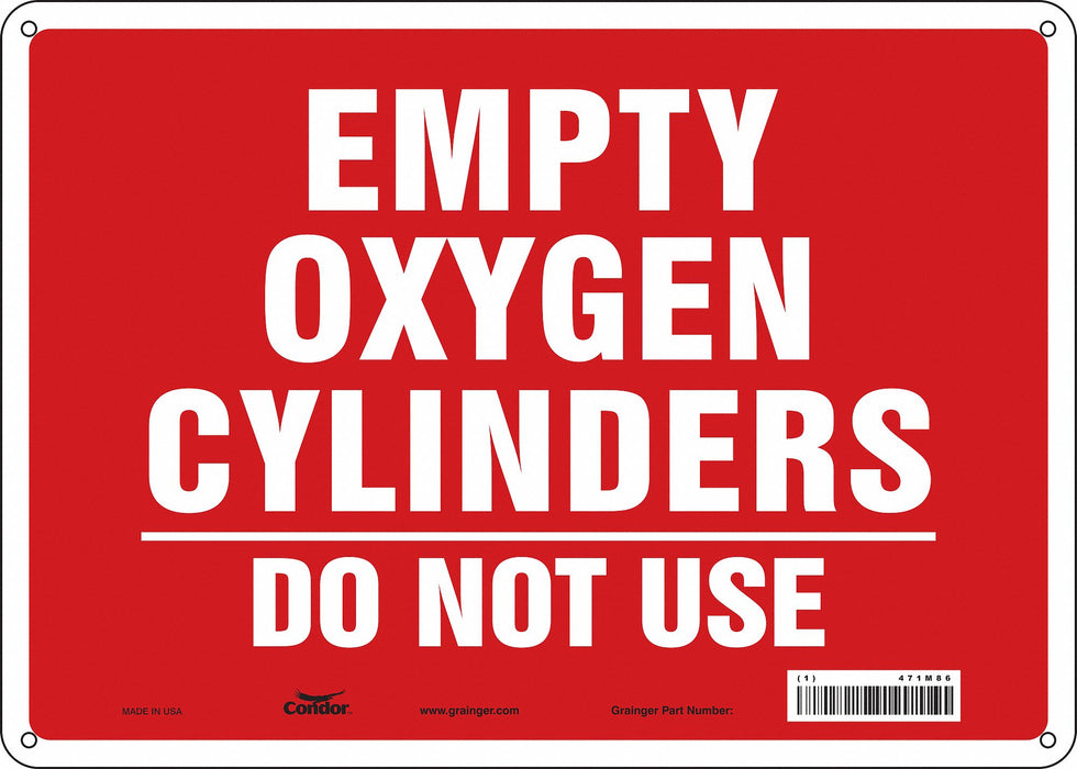J8590 Safety Sign 10 inx14 in Aluminum