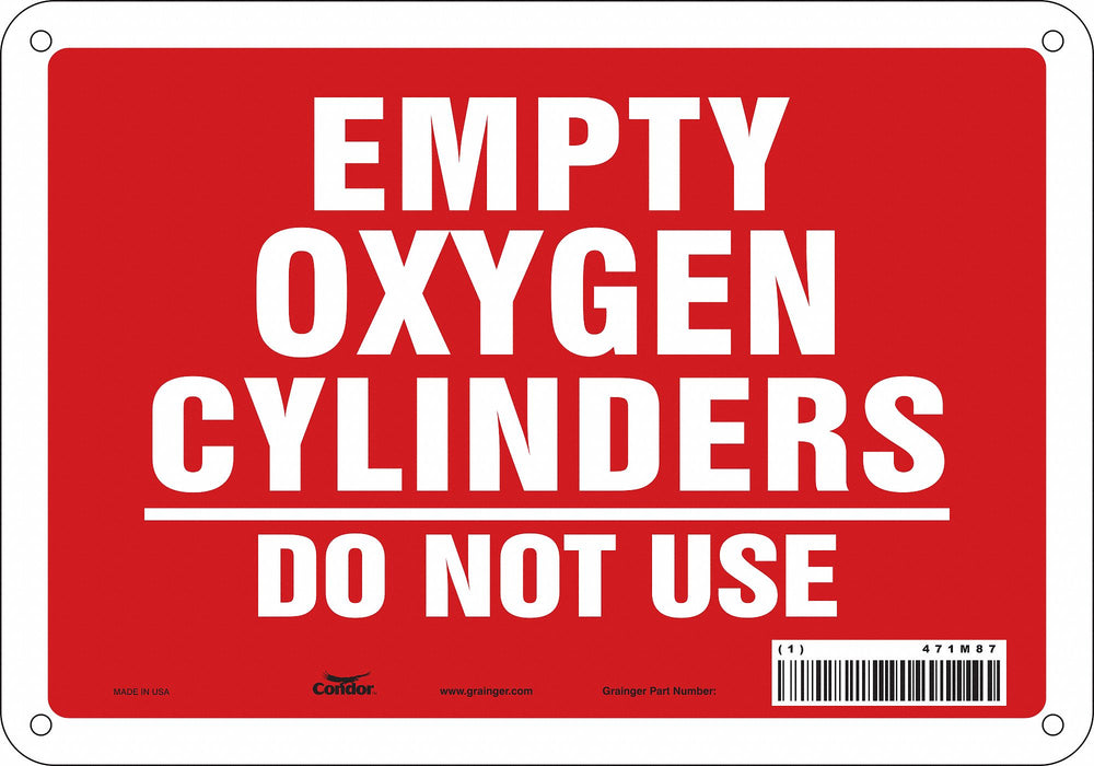 J8590 Safety Sign 7 inx10 in Polyethylene