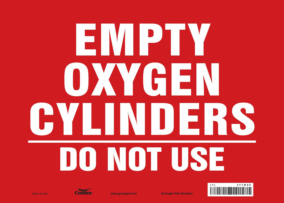 J8590 Safety Sign 10 inx14 in Vinyl