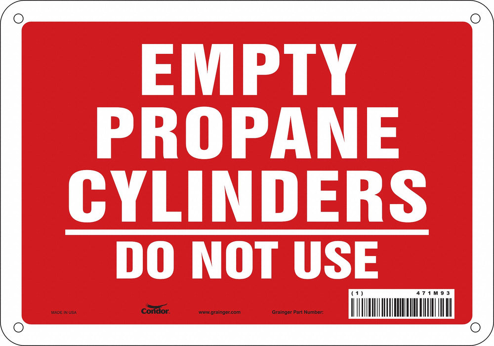 Safety Sign 7 inx10 in Polyethylene