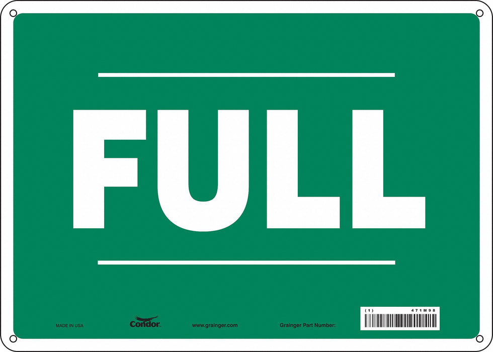 J8592 Safety Sign 10 in x 14 in Aluminum