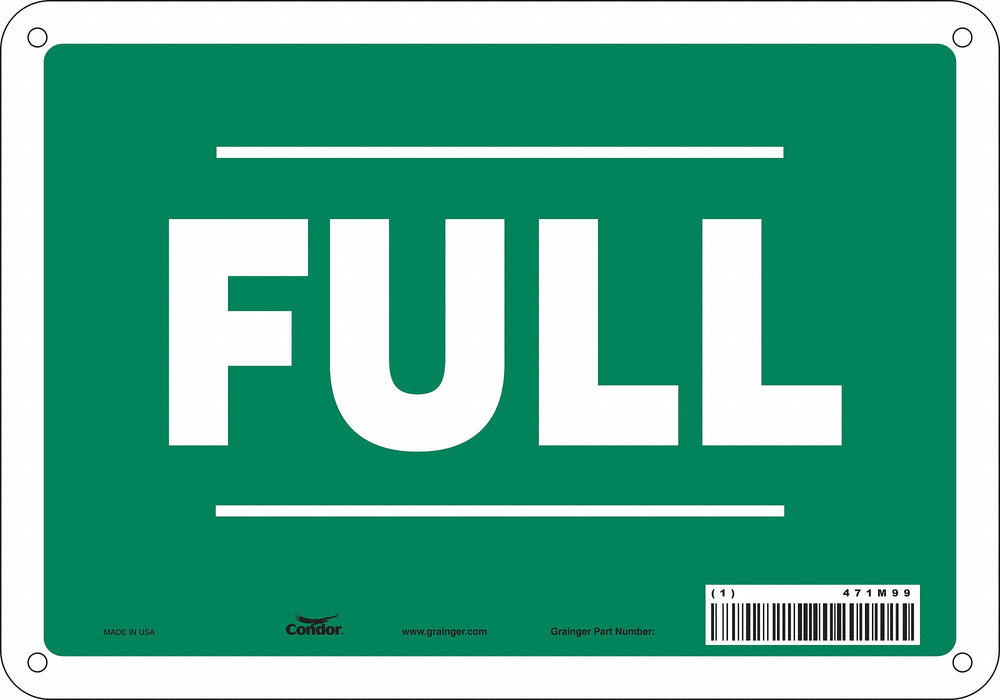 J8592 Safety Sign 7 inx10 in Polyethylene