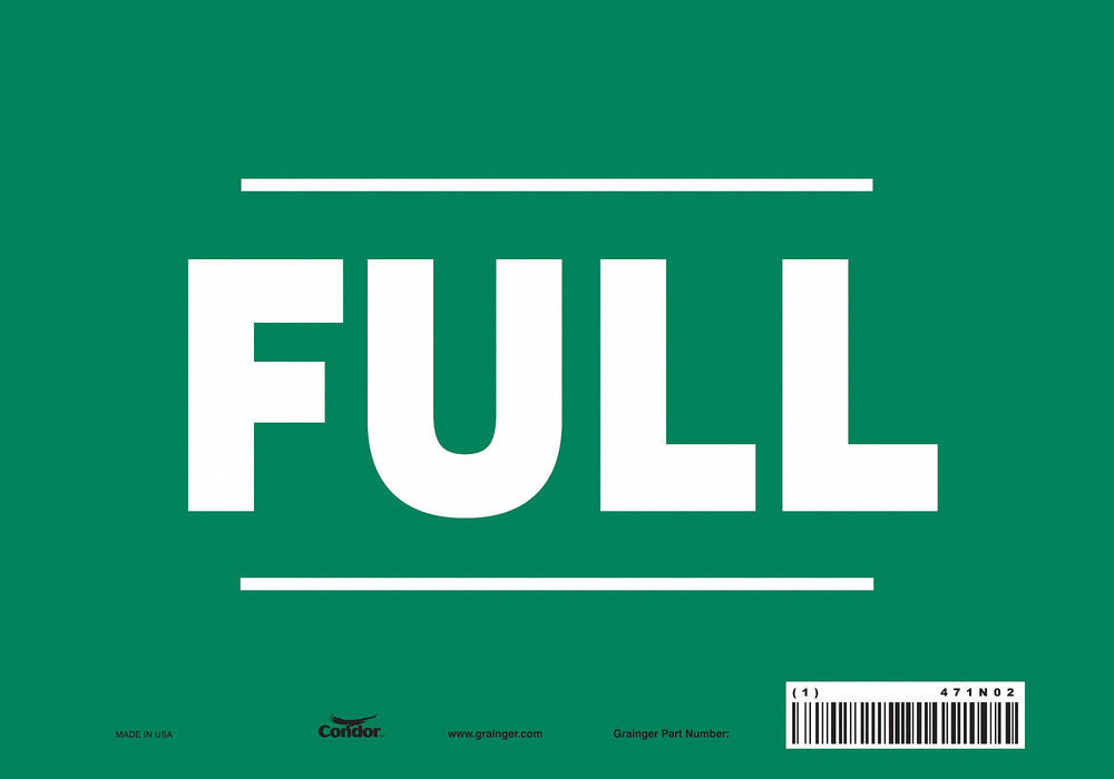 J8592 Safety Sign 7 in x 10 in Vinyl