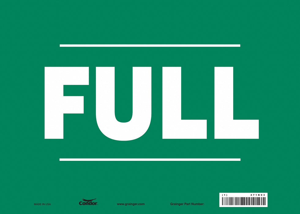 J8592 Safety Sign 10 in x 14 in Vinyl