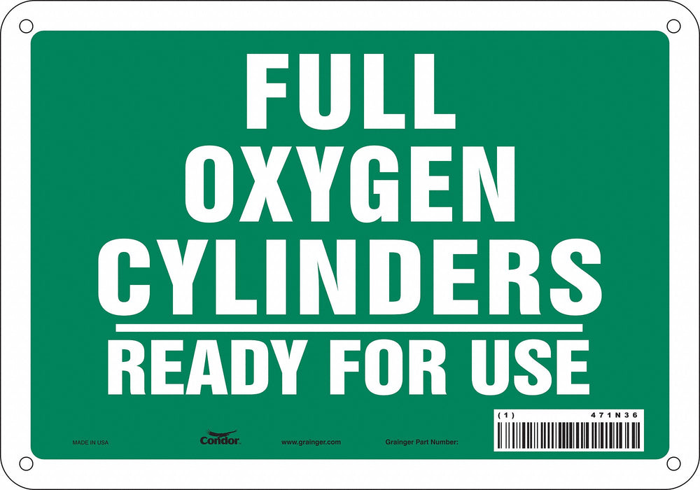 J8597 Safety Sign 7 inx10 in Polyethylene