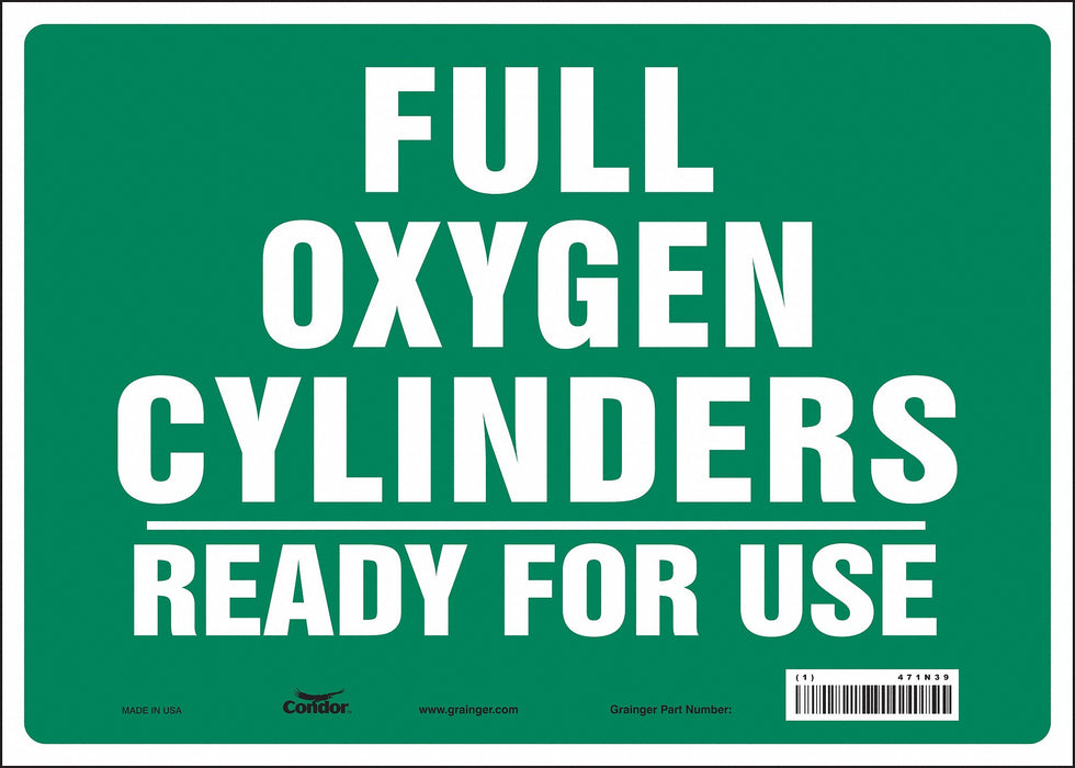 J8597 Safety Sign 10 inx14 in Vinyl