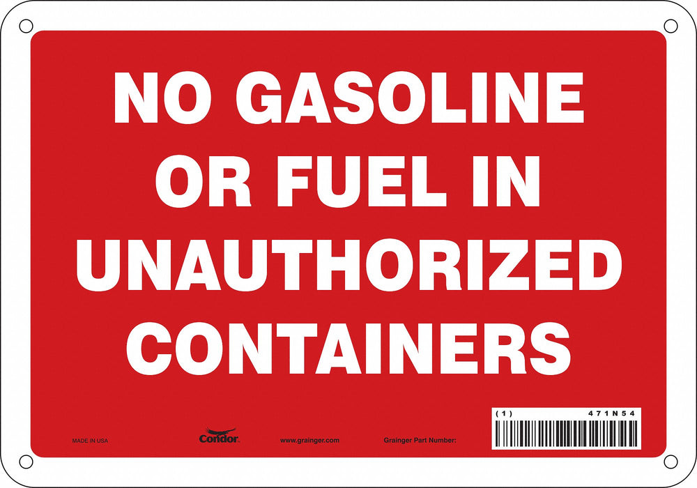 Safety Sign 7 in x 10 in Polyethylene