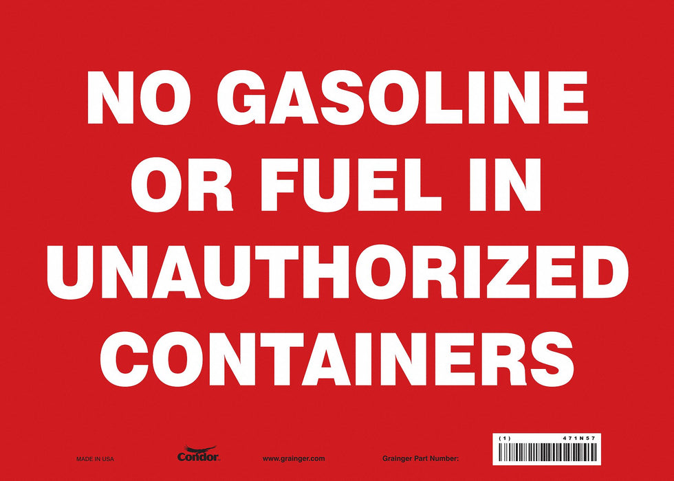 Safety Sign 10 inx14 in Vinyl