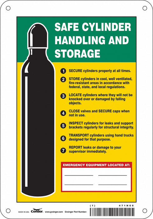 Safety Sign 10 inx7 in Polyethylene
