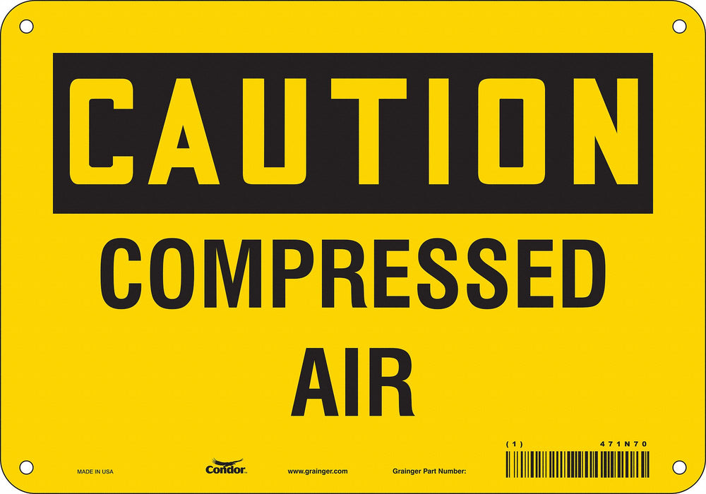 Safety Sign 7 in x 10 in Aluminum