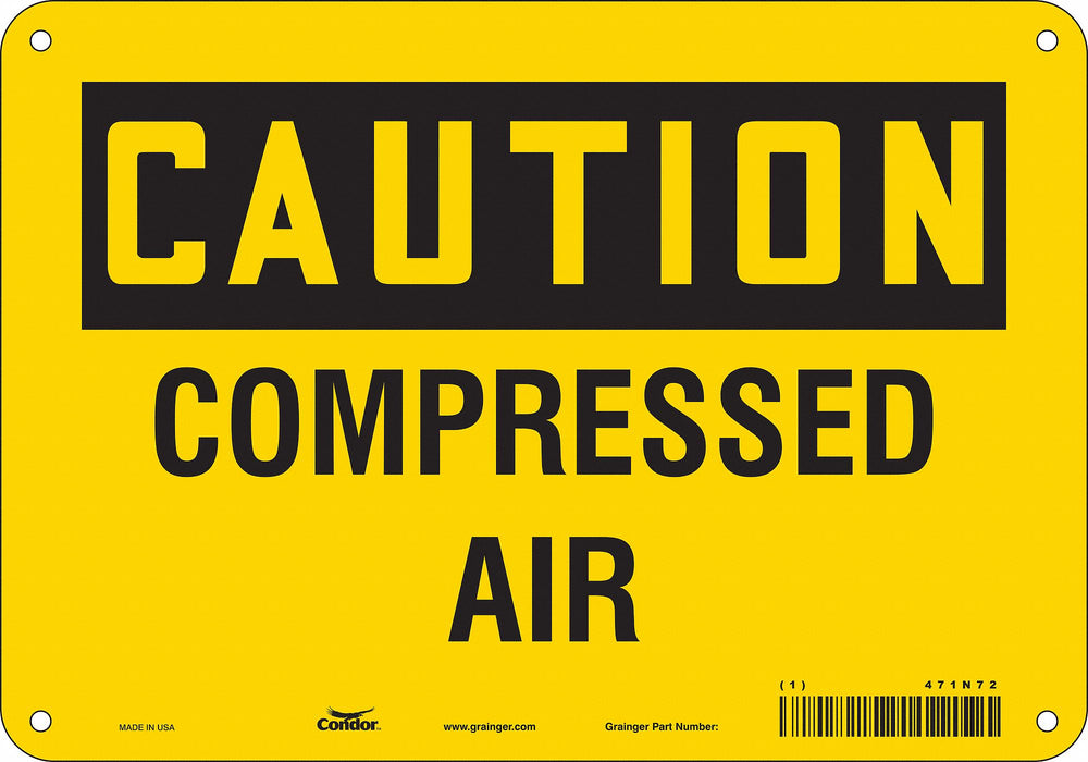 Safety Sign 7 inx10 in Polyethylene
